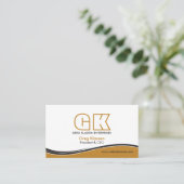Modern Professional Gold Brown Visitekaartje (Staand voorkant)
