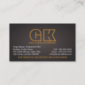 Modern Professional Gold Brown Visitekaartje (Achterkant)