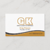 Modern Professional Gold Brown Visitekaartje (Voorkant)