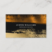 Modern Professional Gold Brush Abstract Visitekaartje (Voorkant)