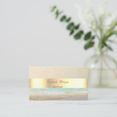 Modern Professional, Gold Confetti, Stripe Visitekaartje (Staand voorkant)