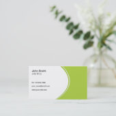 Modern Professional Green en White Visitekaartje (Staand voorkant)