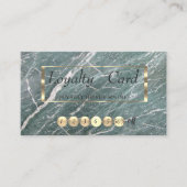Modern Professional Green Marble Loyalty Kaart