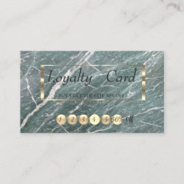 Modern Professional Green Marble Loyalty Kaart