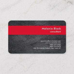 Modern Professional Grey Red Stylish Trendy Visitekaartje