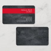 Modern Professional Grey Red Stylish Trendy Visitekaartje (Voorkant / Achterkant)