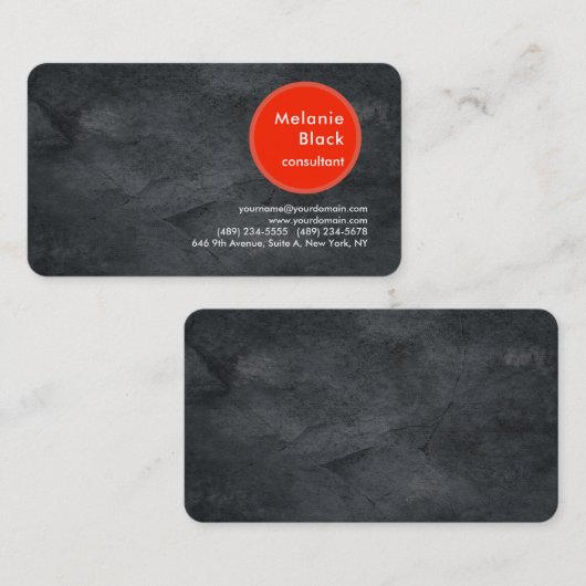 Modern Professional Grey Red Stylish Trendy Visitekaartje (Voorkant / Achterkant)