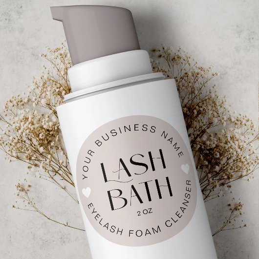 Modern Professional Lash Extension Foam Cleanser Ronde Sticker