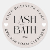 Modern Professional Lash Extension Foam Cleanser Ronde Sticker (Voorkant)