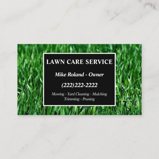 Modern Professional Lawn Care Gardener Services Bu Visitekaartje (Voorkant)