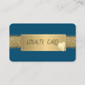 Modern Professional Lijst, Gold Heart Glitter Klantenkaartje (Voorkant)