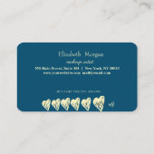 Modern Professional Lijst, Gold Heart Glitter Klantenkaartje (Achterkant)