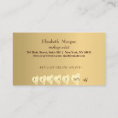 Modern Professional Lijst, Heart, Bourgogne Flower Klantenkaartje (Achterkant)