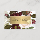 Modern Professional Lijst, Heart, Bourgogne Flower Klantenkaartje (Voorkant)