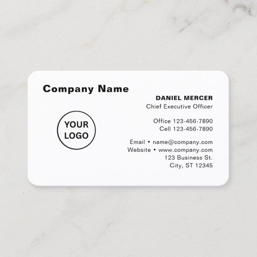 Modern Professional Logo Design Visitekaartje (Voorkant)