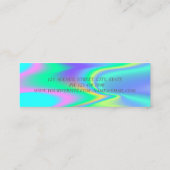 Modern Professional, Lotus, Holographic Mini Visitekaartje (Achterkant)