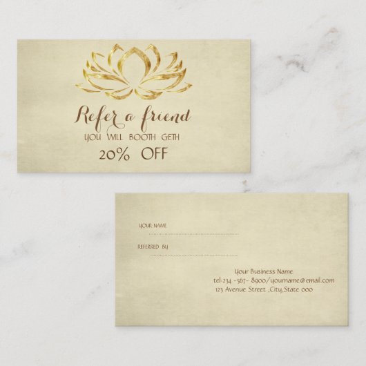 Modern Professional, Lotus Reference Kaart (Voorkant / Achterkant)