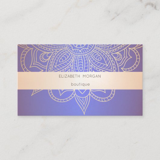 Modern Professional Luminous Violet, Mandala Visitekaartje (Voorkant)