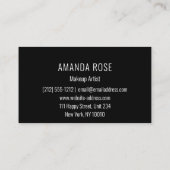 Modern Professional Makeup Artist Hair Eyelash Visitekaartje (Achterkant)