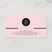 Modern professional minimalist chic logo photo visitekaartje (Achterkant)