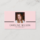 Modern professional minimalist chic logo photo visitekaartje (Voorkant)