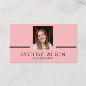 Modern professional minimalist chic logo photo visitekaartje (Voorkant)