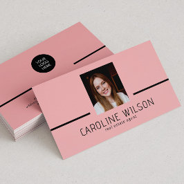 Modern professional minimalist chic logo photo visitekaartje