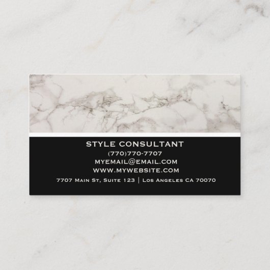 Modern Professional Minimalist Executive Generic B Visitekaartje (Achterkant)