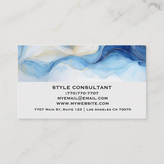 Modern Professional Minimalist Executive Generic B Visitekaartje (Achterkant)