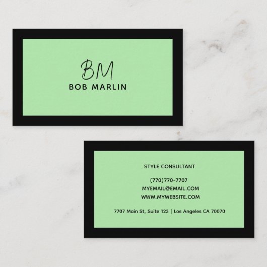 Modern Professional Minimalist Executive Generic Visitekaartje (Voorkant / Achterkant)