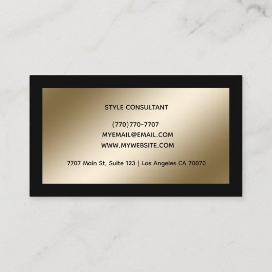 Modern Professional Minimalist Executive Generic Visitekaartje (Achterkant)