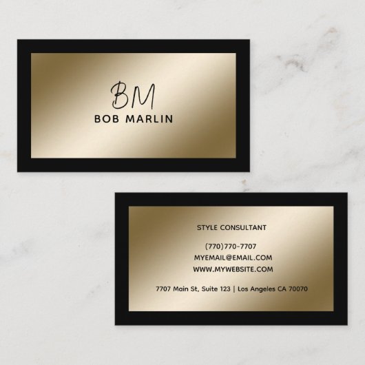 Modern Professional Minimalist Executive Generic Visitekaartje (Voorkant / Achterkant)