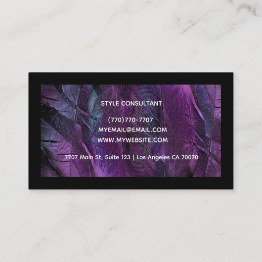 Modern Professional Minimalist Executive Generic Visitekaartje (Achterkant)