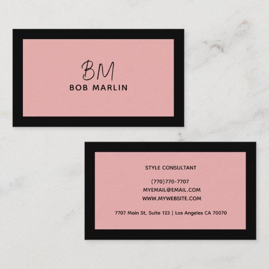 Modern Professional Minimalist Executive Generic Visitekaartje (Voorkant / Achterkant)