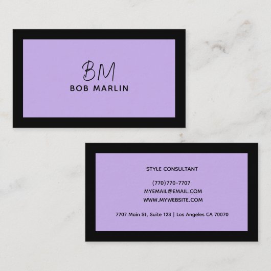 Modern Professional Minimalist Executive Generic Visitekaartje (Voorkant / Achterkant)