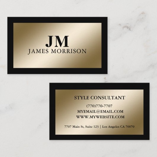 Modern Professional Minimalist Executive Generic Visitekaartje (Voorkant / Achterkant)