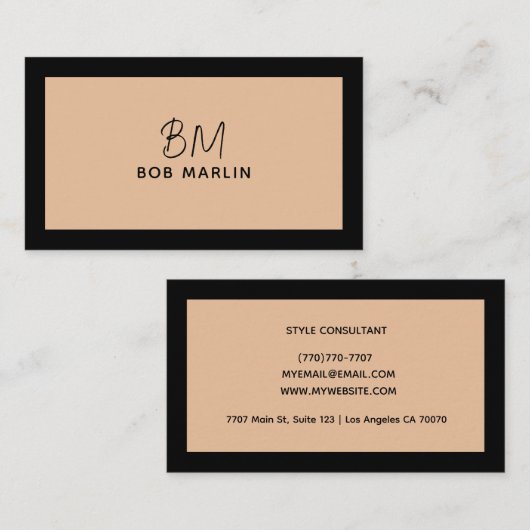 Modern Professional Minimalist Executive Generic Visitekaartje (Voorkant / Achterkant)