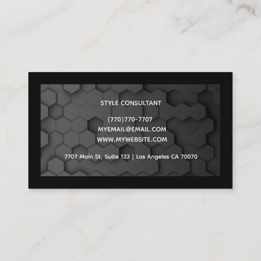 Modern Professional Minimalist Executive Generic Visitekaartje (Achterkant)