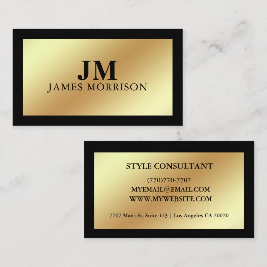 Modern Professional Minimalist Executive Generic Visitekaartje (Voorkant / Achterkant)