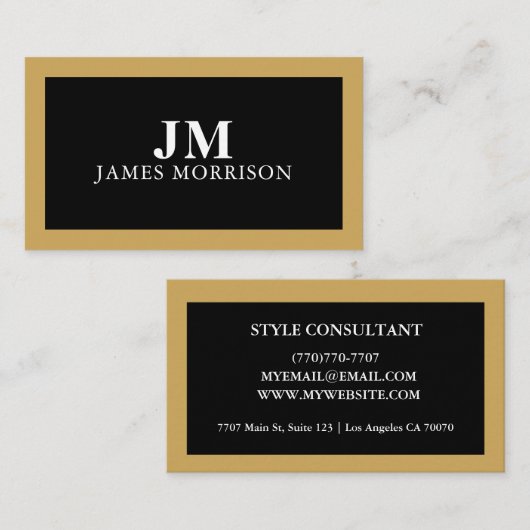 Modern Professional Minimalist Executive Generic Visitekaartje (Voorkant / Achterkant)