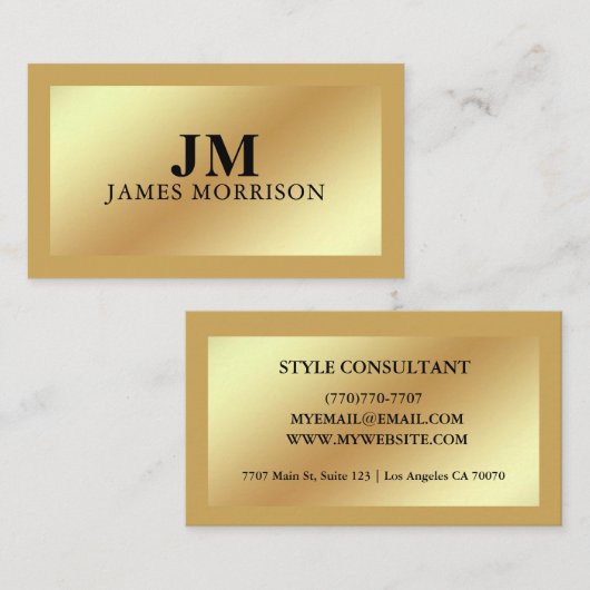 Modern Professional Minimalist Executive Generic Visitekaartje (Voorkant / Achterkant)