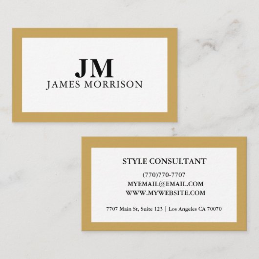 Modern Professional Minimalist Executive Generic Visitekaartje (Voorkant / Achterkant)