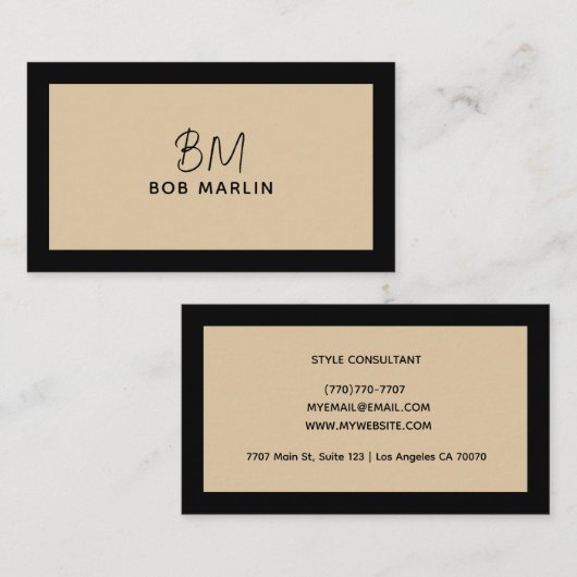 Modern Professional Minimalist Executive Generic Visitekaartje (Voorkant / Achterkant)