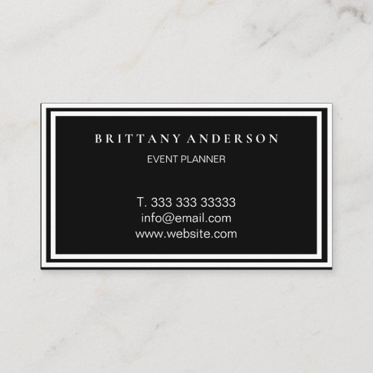 Modern Professional Minimalist Luxury Visitekaartje (Achterkant)