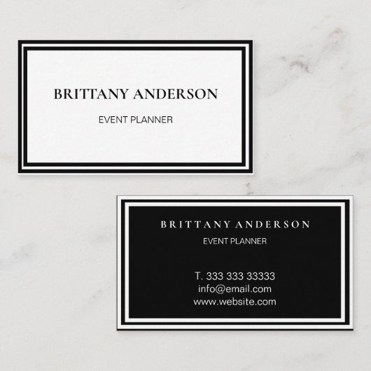 Modern Professional Minimalist Luxury Visitekaartje (Voorkant / Achterkant)