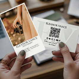 Modern Professional Minimalist Monogrammed Logo Visitekaartje