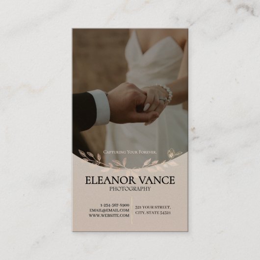 Modern Professional Minimalist Monogrammed Logo Visitekaartje (Voorkant)