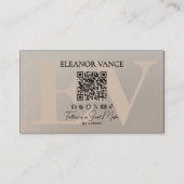 Modern Professional Minimalist Monogrammed Logo Visitekaartje (Achterkant)