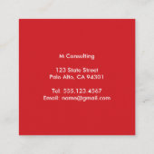 Modern Professional Monogram Square Visitekaartje (Achterkant)