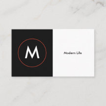 Modern Professional Monogram Visitekaartje